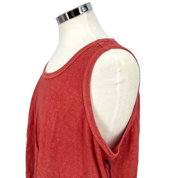 Mohnton Made Washed Look Hemp Cotton Tank Top Bright Madder Red Size 1X NWT - Picture 4 of 12